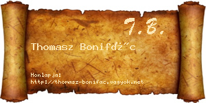 Thomasz Bonifác névjegykártya